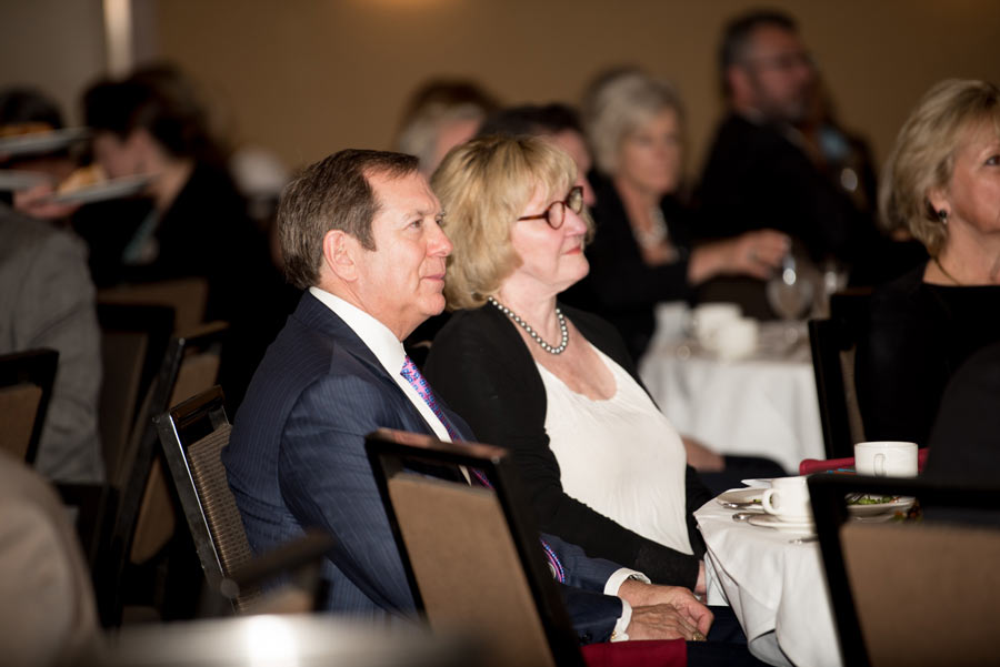 Man and woman at an official event